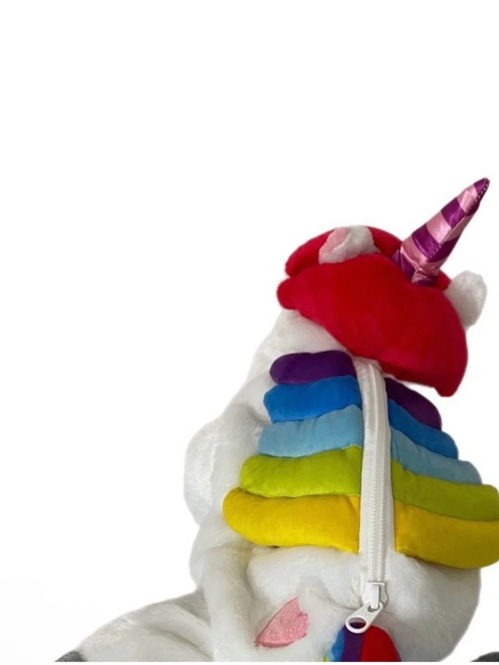 Disney Parks Inside Out Rainbow Unicorn Plush Backpack